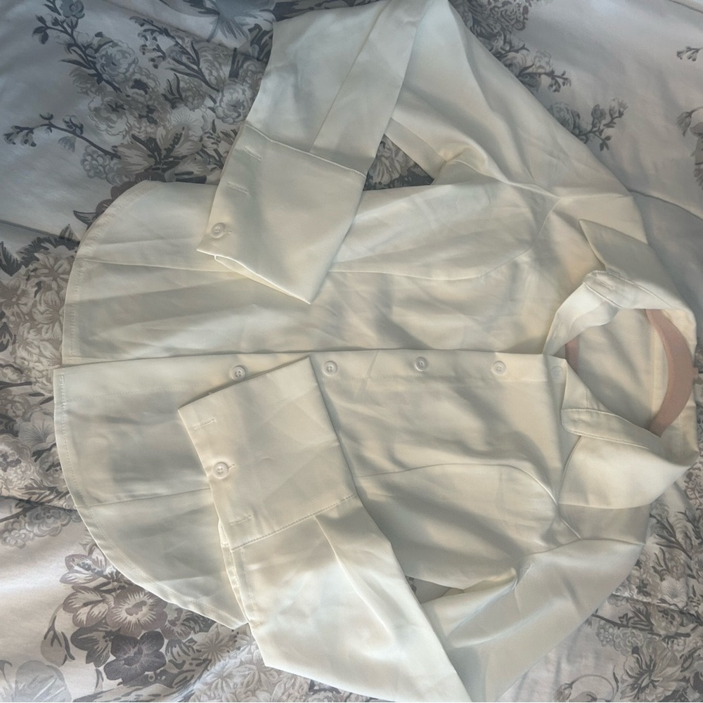 SHEIN White Button Down Shirt
